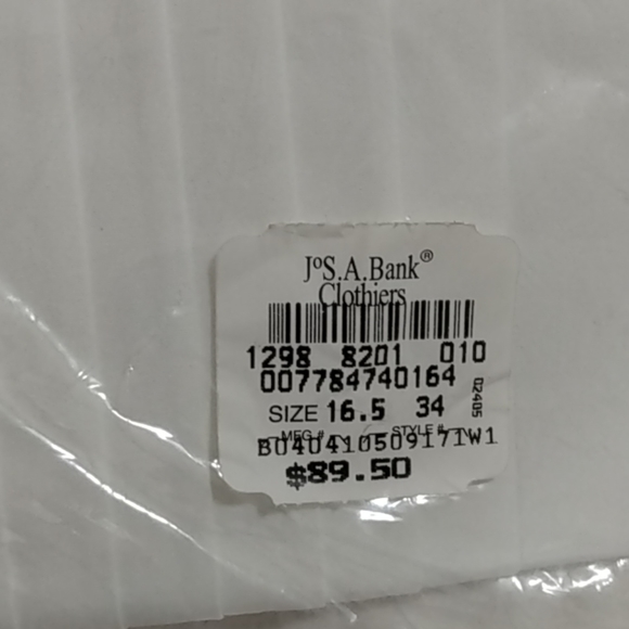 Jos.A.Bank tuxedo white shirt 16.5-34 tailored fit - Picture 4 of 5